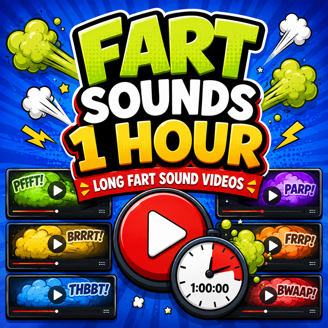 Fart Sounds 1 Hour - Long Fart Sound Videos